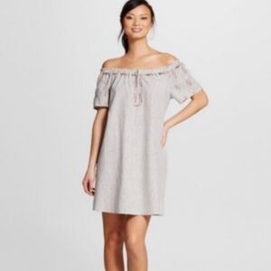Knox Rose Embroidered Off the Shoulder Dress